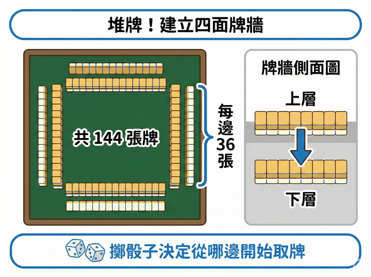 堆牌示意圖